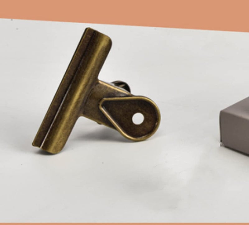 MauSong 1 PCS Duckbill Metal Binder Clips  Invoice Bill Clip Utility Paper Clips for Office Home Use (Brozen  XL) - Image 3